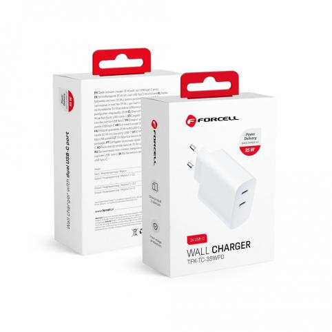 Cargador para forcell de doble salida, 18 w, 3 a cad