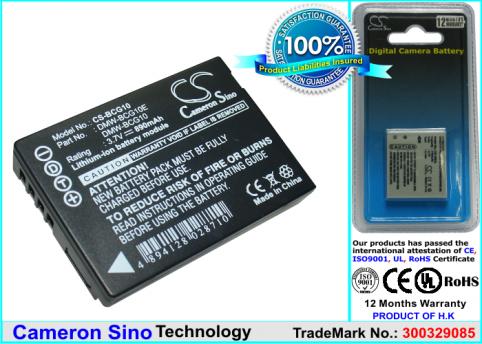Bateria  panasonic dmc-zs3 , dmc-zs1 , dmc-zs3a , dmc-zs1k , dmc-zs1s , dmc-zs3k