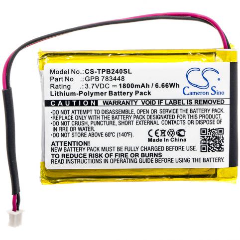 Bateria casco sin fil telex pb24n
