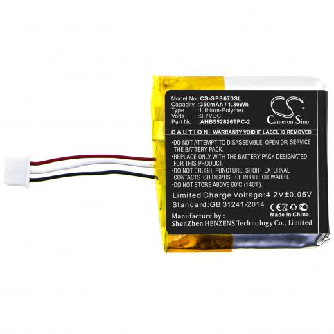Bateria casco sin fil sennheiser gsp 670