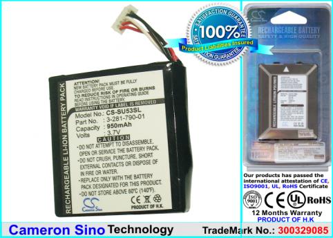 Bateria gps sony nvd u01n