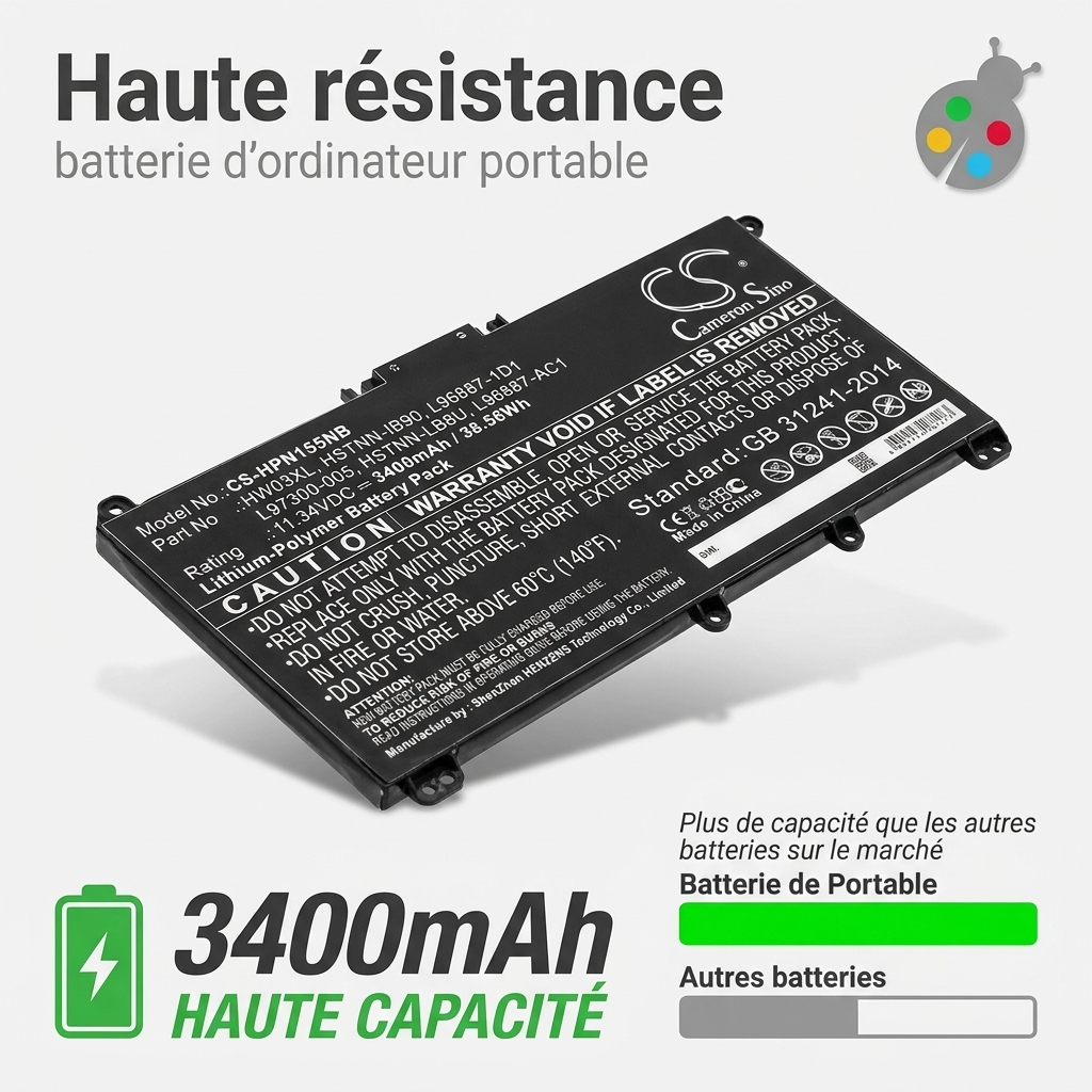 Bateria ordenador portatil y notebook hp pavilion 15 eg0000