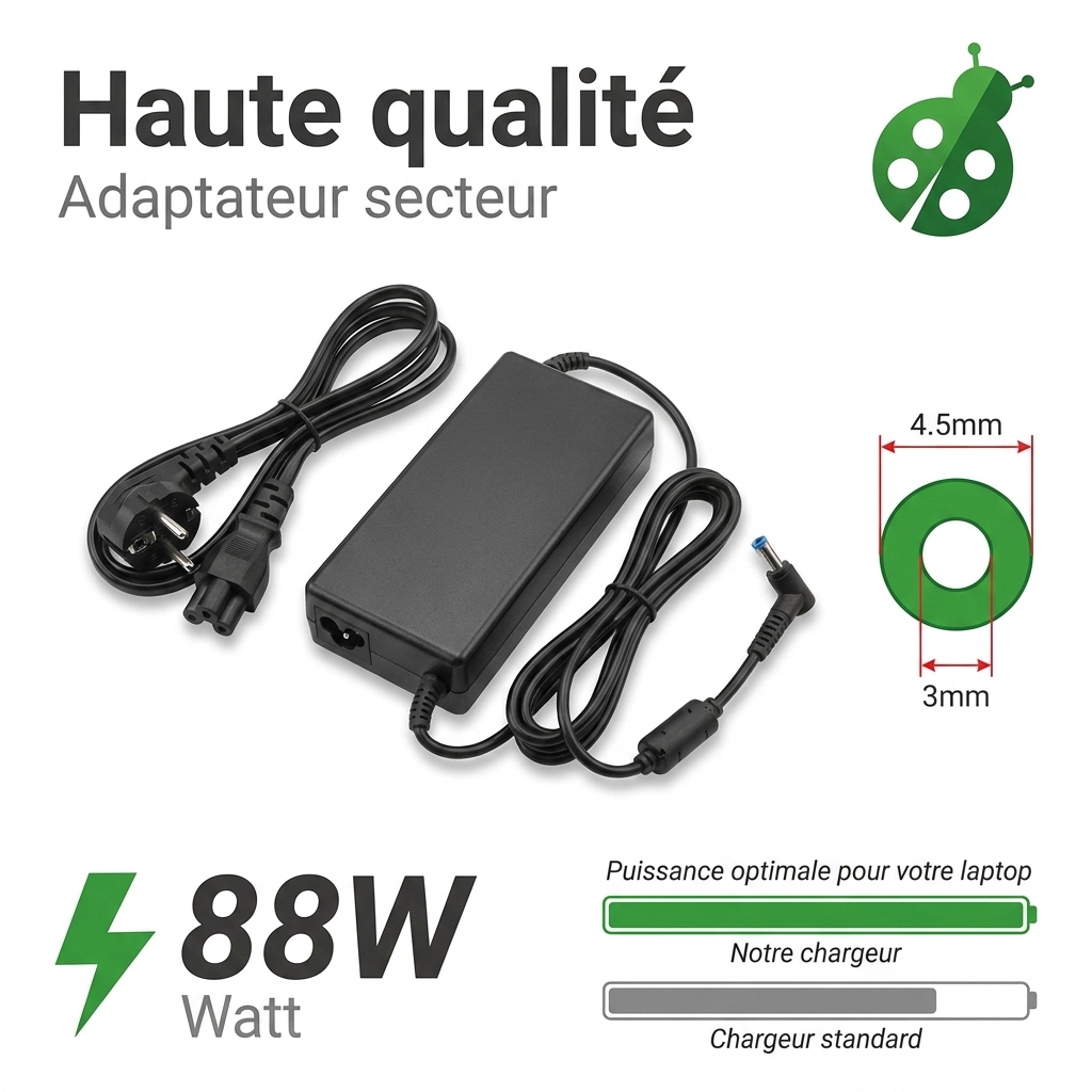 Cargador ordenador portatil y notebook hp  pavilion 17 e115nf