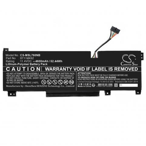 Bateria  msi bty m492 connecteur noir