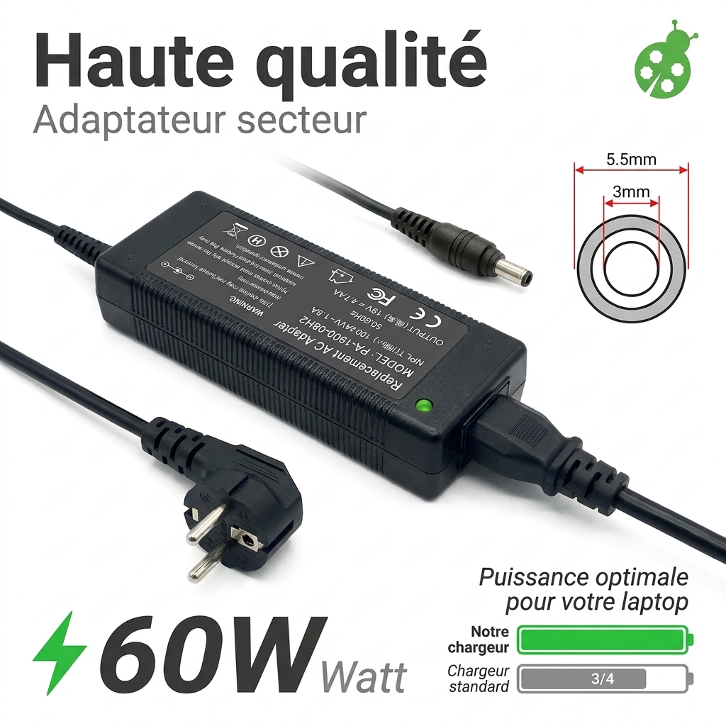 Cargador para samsung np r730 ja01fr