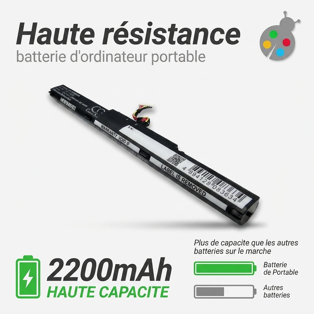 Bateria ordenador portatil y notebook asus x752l