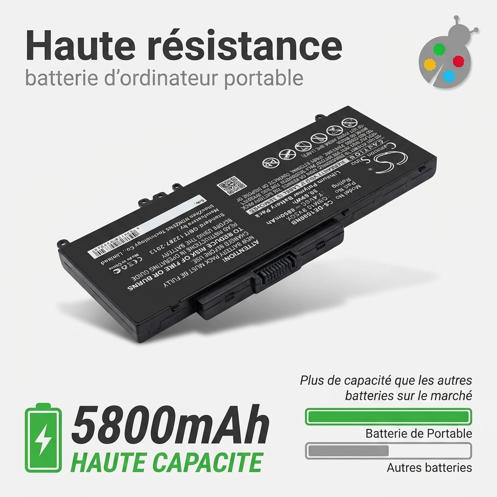 Bateria ordenador portatil y notebook dell latitude e5550 15.6