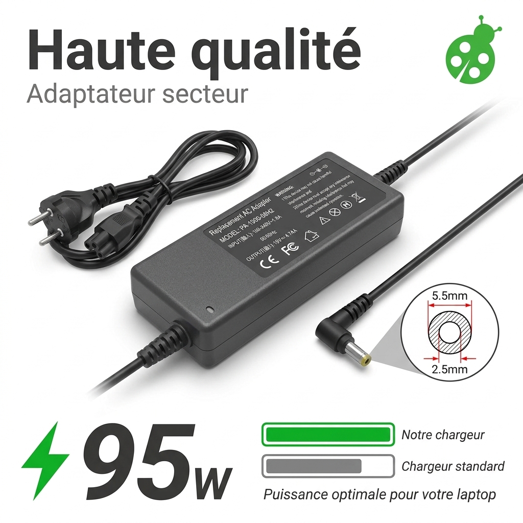 Cargador ordenador portatil y notebook essentielb smart mouv 1404