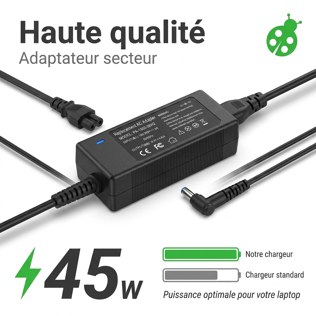 Cargador ordenador portatil y notebook hp  pavilion 14 v
