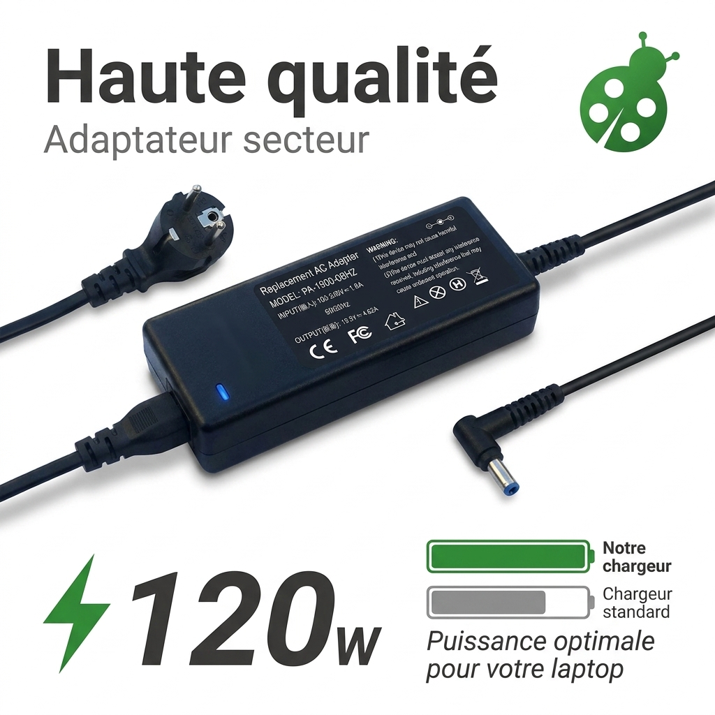 Cargador ordenador portatil y notebook hp  pavilion 15 bc301nf