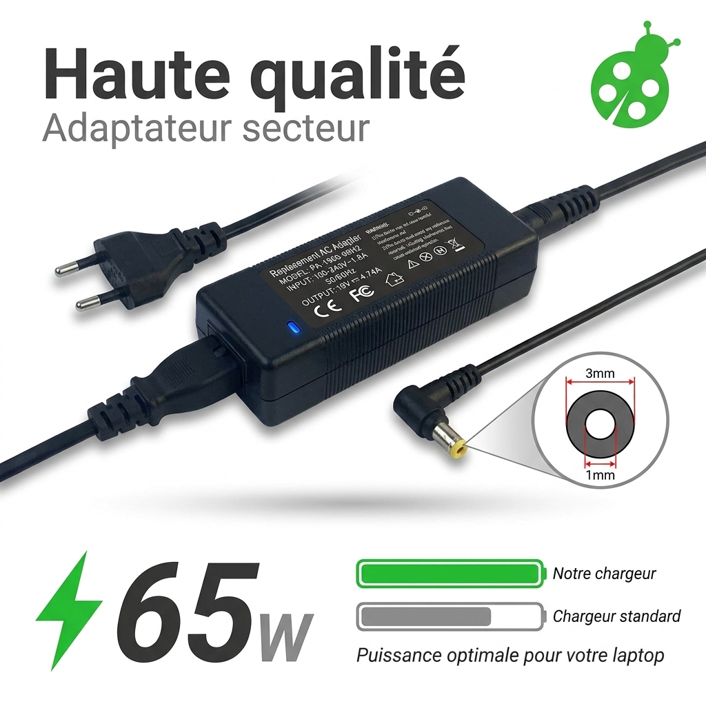 Cargador ordenador portatil y notebook acer aspire a515 55 54vj