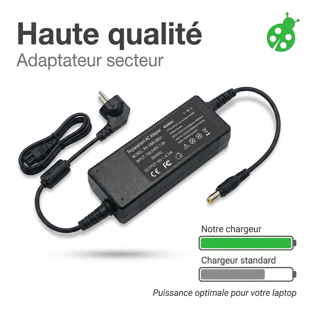 Cargador ordenador portatil y notebook ordissimo eve 2