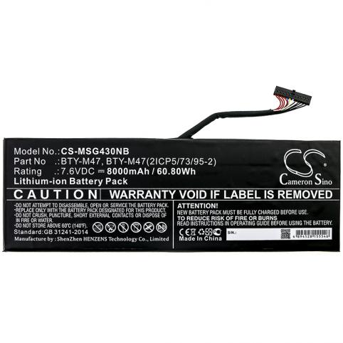 Bateria  msi bty m47 2icp5 73 95 2 