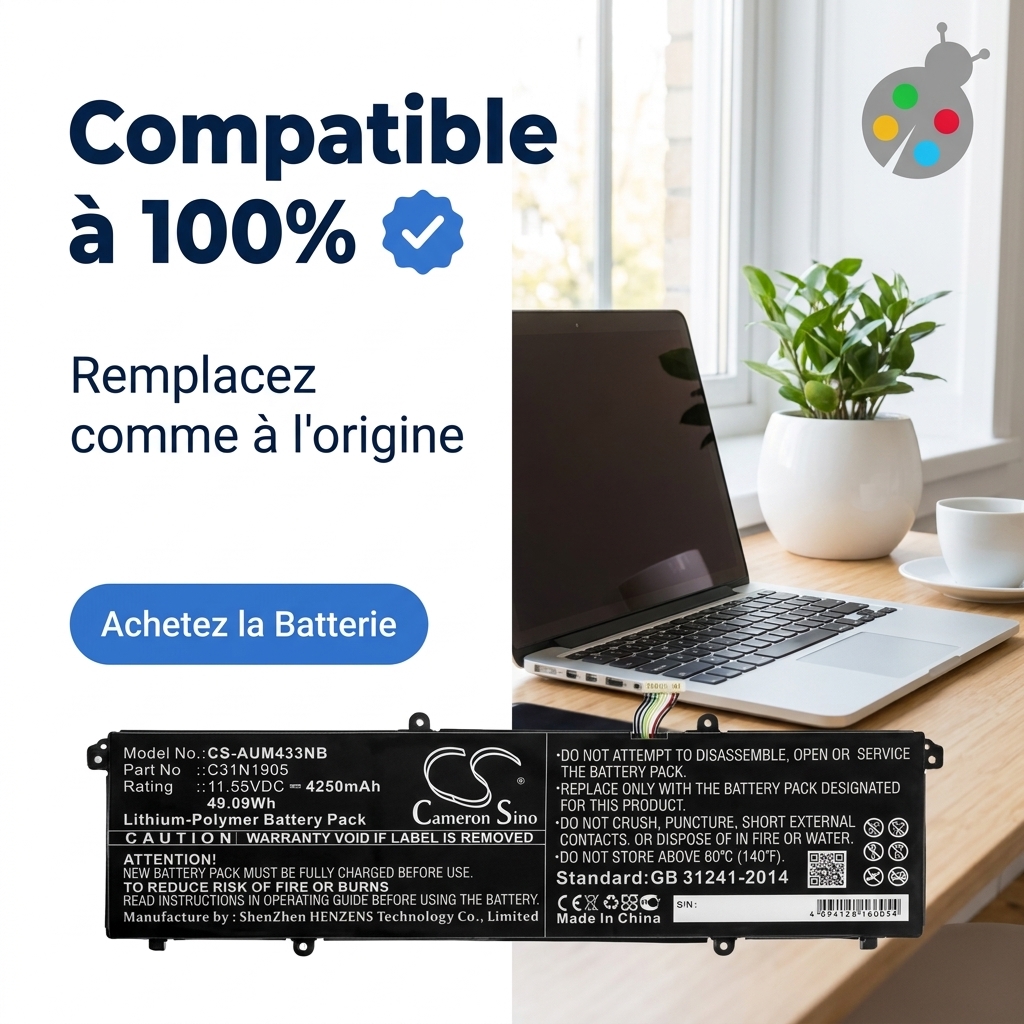 Bateria ordenador portatil y notebook asus vivobook s15 s533fl