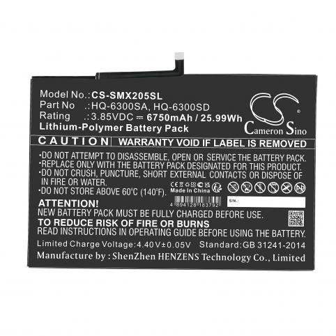 Batería para tableta samsung sm x200