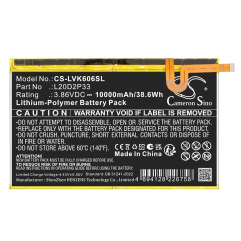 Batería para tableta lenovo refc l20d2p33