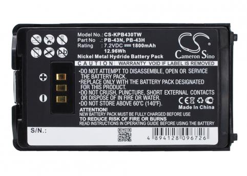 Batería para kenwood pb 43n th k2at