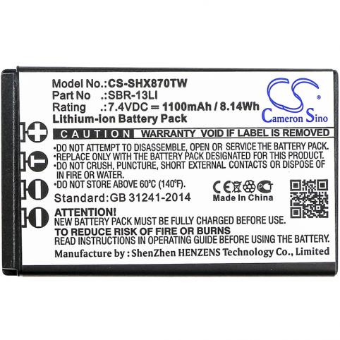 Bateria  standard horizon sbr-13li hx870