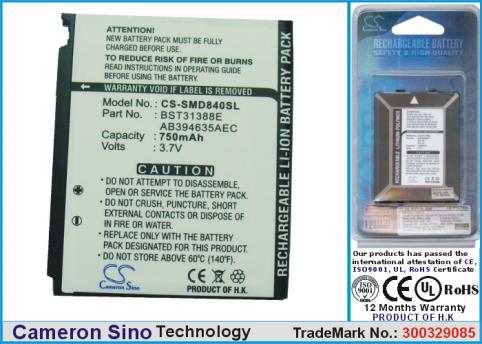 Batería para teléfono samsung sgh d848 sgh d840 m359