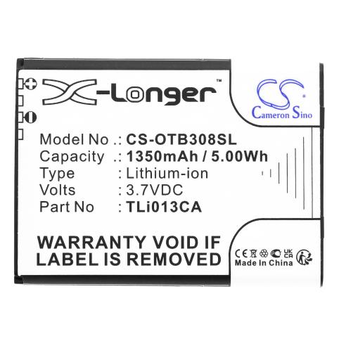 Batería para teléfono alcatel tli013ca onetouch 3082x