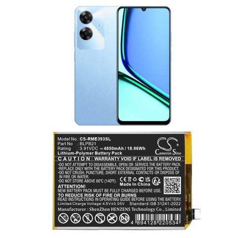 Bateria telefono realme note 60