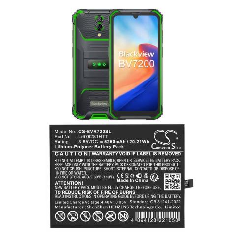 Batería para teléfono blackview li676281htt bv7200