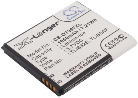 Batería para teléfono alcatel onetouch 997d