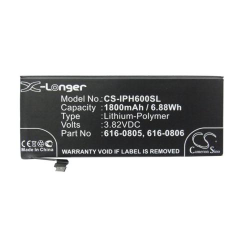Batería para teléfono apple 616 0805 iphone 6