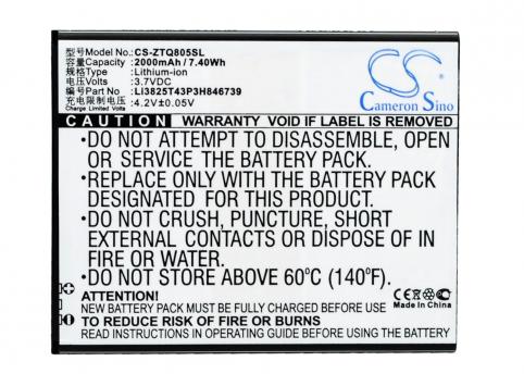 Bateria  zte li3825t43p3h846739