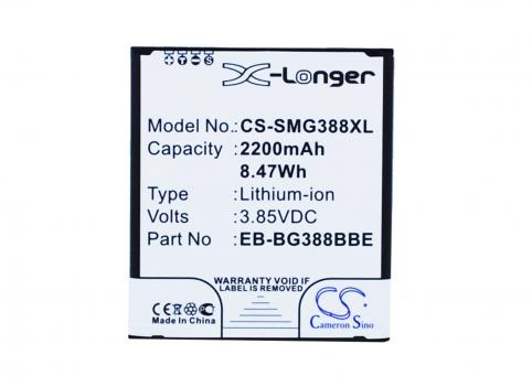 Batería para teléfono samsung eb bg388bbe galaxy xcover 3
