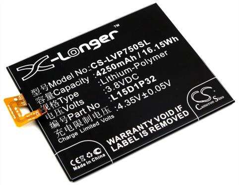Batería para teléfono lenovo refc l15d1p32