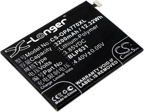 Batería para teléfono oppo blp631 a77