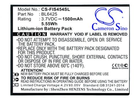 Bateria telefono fly fs454