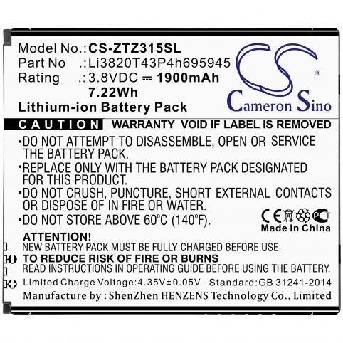 Bateria  zte li3820t43p4h695945 blade vantage 2