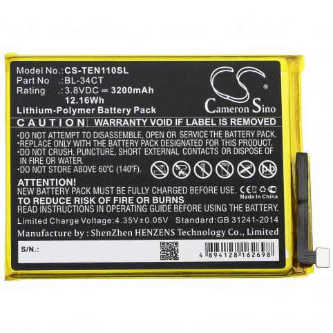 Bateria telefono tecno camon isky3
