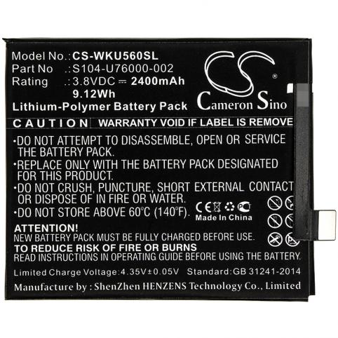 Batería para teléfono wiko s104 u76000 000 p4601