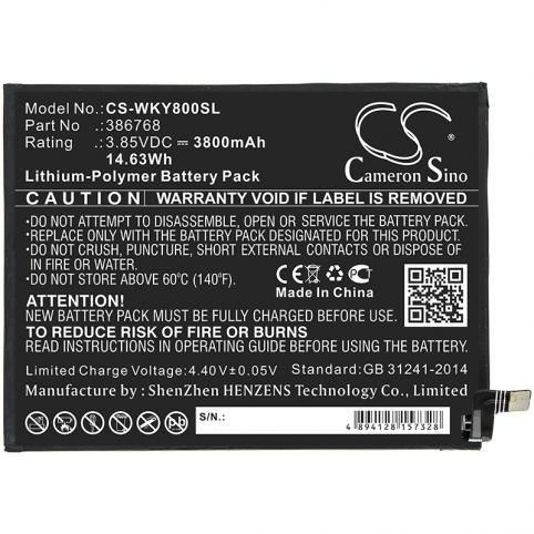 Batería para teléfono wiko 386768 w v720
