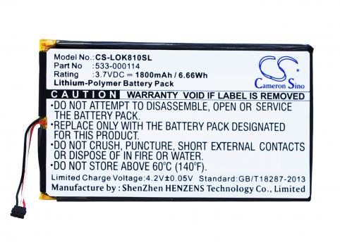 Batería para logitech 533 000114 iiiuminated keyboard 