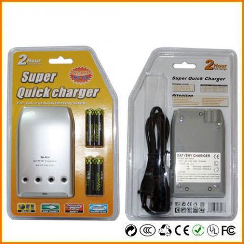 Rapide avec 4 piles aa cargador pile rechargeable